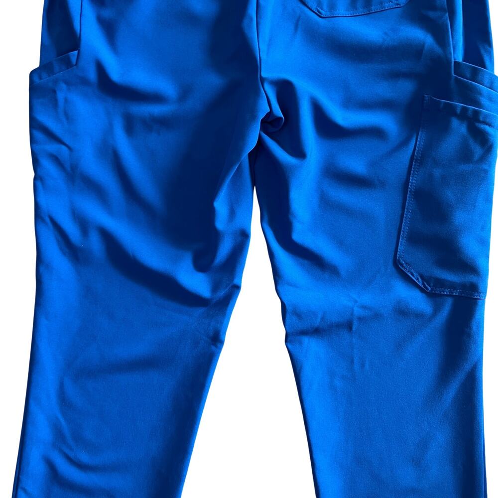 Grey’s Anatomy Evolve Scrub Pants XXS Royal Blue Stretch Cargo Jogger - Picture 12 of 16